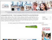 Tablet Screenshot of languageschoollinks.com